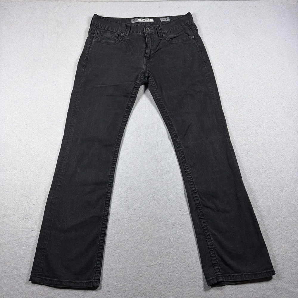 BKE Carter Jeans Mens 31x31 Gray Charcoal Wash Relaxed Straight Stretch Denim